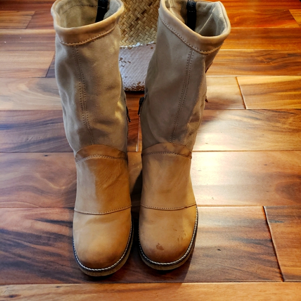 Leather boots